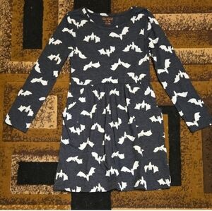 Cat & Jack Dark Grey Dress with White Bat Design